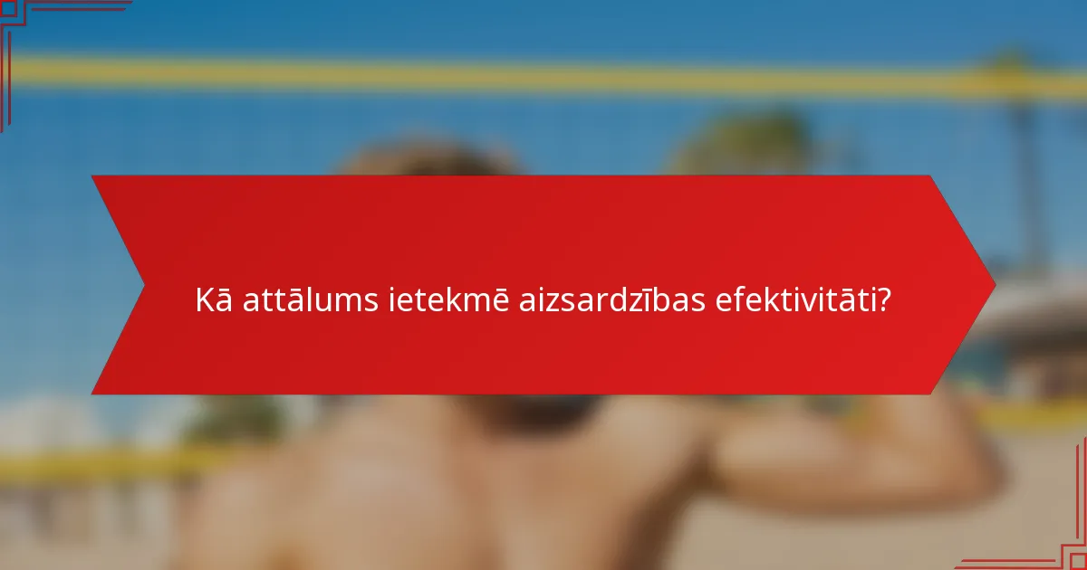 Kā attālums ietekmē aizsardzības efektivitāti?