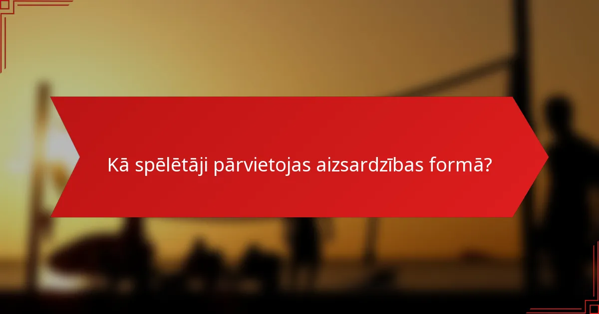 Kā spēlētāji pārvietojas aizsardzības formā?